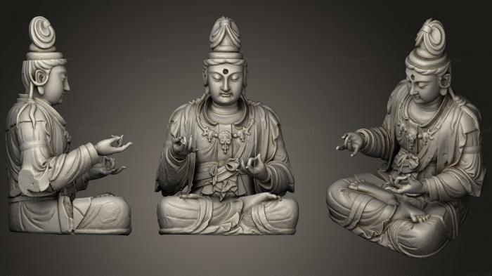 Скульптуры индийские (Гуаньинь, STKI_0123) 3D модель для ЧПУ станка